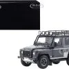 Land Rover Defender 90 With Roof Rack Dark Gray Metallic With Black Top And Chequer Plates 1/18 Diecast Model Car By Kyosho -Closeout Items Sales 08901TR WM 34934.1640341218.800.600