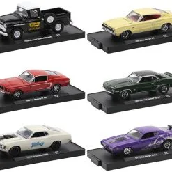 "Auto-Drivers" Set Of 6 Pieces In Blister Packs Release 75 Limited Edition To 8480 Pieces Worldwide 1/64 Diecast Model Cars By M2 Machines