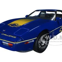 1988 Chevrolet Corvette C4 Dark Blue With Yellow Stripes "Corvette Challenge Race Car" 1/18 Diecast Model Car By Greenlight