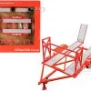 Tandem Car Trailer With Tire Rack Orange "Texaco" For 1/43 Scale Model Cars By GMP