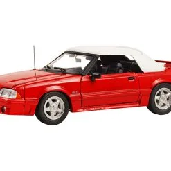 1991 Ford Mustang (Alex Foley's) Red Convertible "Beverly Hills Cop" (1984) Movie 1/18 Diecast Model Car By GMP