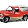 1994 Ford Bronco Eddie Bauer Edition Electric Red Metallic And Tucson Bronze 1/18 Diecast Car Model By Greenlight -Closeout Items Sales 19135 1 46058.1668111621.800.600
