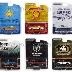 Closeout Items Sales 41 "Anniversary Collection" Set Of 6 Pieces Series 14 1/64 Diecast Model Cars By Greenlight