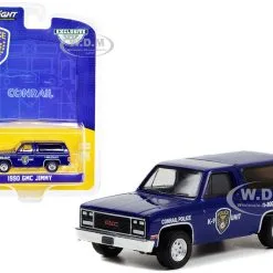 1990 GMC Jimmy Police Vehicle Dark Blue "Conrail Police K-9 Unit" "Hobby Exclusive" 1/64 Diecast Model Car By Greenlight