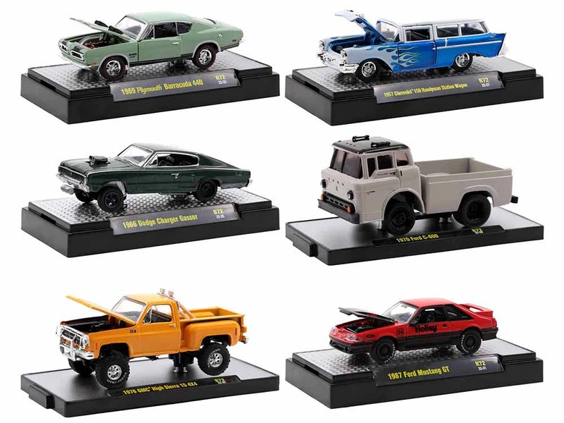 "Auto-Thentics" 6 Piece Set Release 72 IN DISPLAY CASES Limited Edition To 9600 Pieces Worldwide 1/64 Diecast Model Cars By M2 Machines 3 "Auto-Thentics" 6 Piece Set Release 72 IN DISPLAY CASES Limited Edition To 9600 Pieces Worldwide 1/64 Diecast Model Cars By M2 Machines