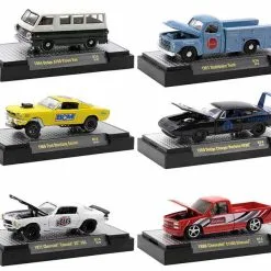 "Auto-Thentics" 6 Piece Set Release 74 IN DISPLAY CASES Limited Edition To 8250 Pieces Worldwide 1/64 Diecast Model Cars By M2 Machines