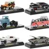 "Auto Meets" Set Of 6 Cars IN DISPLAY CASES Release 57 Limited Edition To 7650 Pieces Worldwide 1/64 Diecast Model Cars By M2 Machines