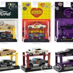 Closeout Items Sales 49 "Auto Lifts" Set Of 6 Pieces Series 24 Limited Edition To 5000 Pieces Worldwide 1/64 Diecast Model Cars By M2 Machines