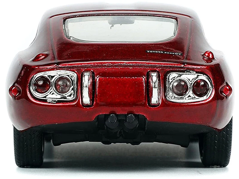 1967 Toyota 2000GT RHD (Right Hand Drive) Red Metallic And Red Ranger Diecast Figurine "Power Rangers" "Hollywood Rides" Series 1/32 Diecast Model Car By Jada 9 1967 Toyota 2000GT RHD (Right Hand Drive) Red Metallic And Red Ranger Diecast Figurine "Power Rangers" "Hollywood Rides" Series 1/32 Diecast Model Car By Jada - Image 7