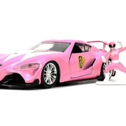 Toyota FT-1 Concept Pink Metallic And Pink Ranger Diecast Figurine "Power Rangers" "Hollywood Rides" Series 1/32 Diecast Model Car By Jada -Closeout Items Sales 33079 6 43684.1654282550.800.600