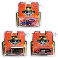 "Heavy Duty H.D. Trucks" Set Of 3 Pieces Series 24 1/64 Diecast Models By Greenlight