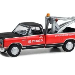 1983 Dodge Ram D-100 Royal SE With Drop-In Tow Hook Texaco Black And Red "Blue Collar Collection" Series 12 1/64 Diecast Model Car By Greenlight