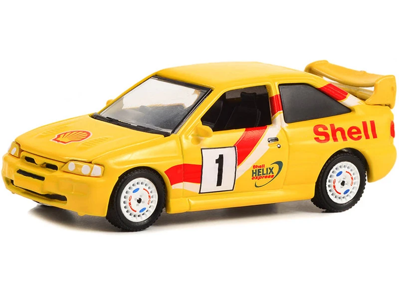 1996 Ford Escort RS Cosworth #1 Shell Helix Yellow "Shell Oil Special Edition" Series 1 1/64 Diecast Model Car By Greenlight 4 1996 Ford Escort RS Cosworth #1 Shell Helix Yellow "Shell Oil Special Edition" Series 1 1/64 Diecast Model Car By Greenlight - Image 2