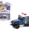 1974 Jeep DJ-5 Dark Blue With White Top "Indianapolis Metropolitan Police Department" (Indiana) "Hot Pursuit" Series 40 1/64 Diecast Model Car By Greenlight -Closeout Items Sales 42980A WM 63702.1644604042.800.600