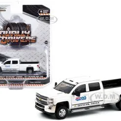 2017 Chevrolet Silverado 3500HD Dually Pickup Truck White "101st Running Indy 500" Presented By PennGrade Motor Oil Official Truck "Dually Drivers" Series 6 1/64 Diecast Model Car By Greenlight