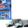 1957 Chevrolet Garbage Truck "Oceanside Department Of Public Works" Light Blue And Gray Set Of 2 Pieces 1/160 (N) Scale Models By Classic Metal Works -Closeout Items Sales 50408 WM 47312.1593080381.800.600
