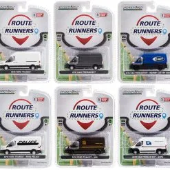 "Route Runners" Set Of 6 Vans Series 1 1/64 Diecast Models By Greenlight