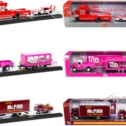 Auto Haulers "3 Sodas" Set Of 3 Pieces Release 12 Limited Edition To 7400 Pieces Worldwide 1/64 Diecast Models By M2 Machines