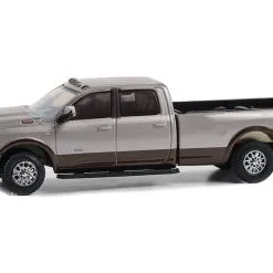 2023 Ram 3500 Limited Longhorn Billet Silver Metallic And Walnut Brown Metallic "Showroom Floor" Series 4 1/64 Diecast Model Car By Greenlight