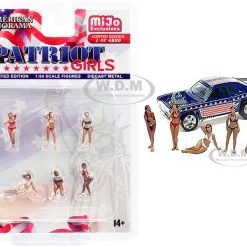 "Patriot Girls" 6 Piece Diecast Figurines Set Limited Edition To 4800 Pieces Worldwide For 1/64 Scale Models By American Diorama