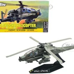 Level 2 Snap Tite Model Kit AH-64 Apache Helicopter 1/72 Scale Model By Revell