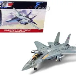 Level 4 Model Kit Maverick's F-14A Tomcat Jet "Top Gun" (1986) Movie 1/48 Scale Model By Revell