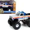 1972 Chevrolet K-10 Monster Truck With 66-Inch Tires Silver Metallic With Stripes "AM/PM Rocket" "Kings Of Crunch" Series 4 1/43 Diecast Model Car By Greenlight -Closeout Items Sales 88043 WM 49276.1639390274.800.600