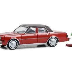1983 Dodge Diplomat Red With Woman In Dress Figurine "The Hobby Shop" Series 15 1/64 Diecast Model Car By Greenlight