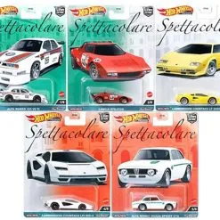 "Spettacolare" 5 Piece Set "Car Culture" Series Diecast Model Cars By Hot Wheels