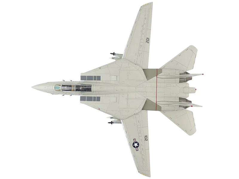 Grumman F-14A Tomcat Fighter Aircraft "Commander Snodgrass, VF-33, USS America" (1990) "Air Power Series" 1/72 Diecast Model By Hobby Master 6 Grumman F-14A Tomcat Fighter Aircraft "Commander Snodgrass, VF-33, USS America" (1990) "Air Power Series" 1/72 Diecast Model By Hobby Master - Image 4