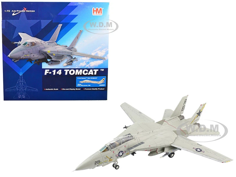 Grumman F-14A Tomcat Fighter Aircraft "Commander Snodgrass, VF-33, USS America" (1990) "Air Power Series" 1/72 Diecast Model By Hobby Master 3 Grumman F-14A Tomcat Fighter Aircraft "Commander Snodgrass, VF-33, USS America" (1990) "Air Power Series" 1/72 Diecast Model By Hobby Master