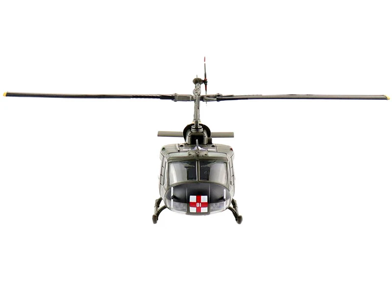 Bell UH-1B Iroquois Helicopter "57th Medical Detachment, US Army" (1960s) "Air Power Series" 1/72 Diecast Model By Hobby Master 6 Bell UH-1B Iroquois Helicopter "57th Medical Detachment, US Army" (1960s) "Air Power Series" 1/72 Diecast Model By Hobby Master - Image 4