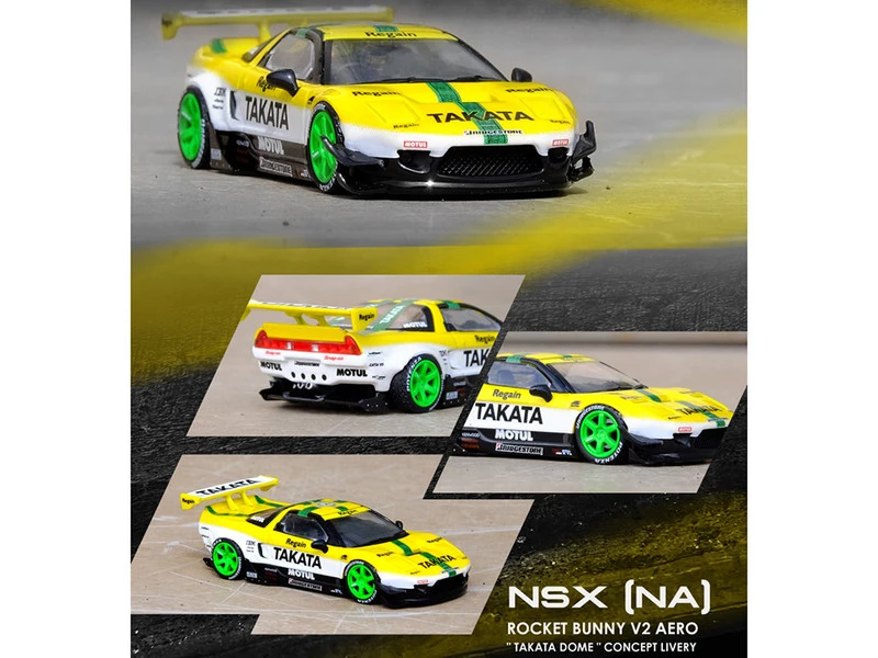 NSX (NA1) Rocket Bunny V2 Aero RHD (Right Hand Drive) "Takata Dome" Concept Livery 1/64 Diecast Model Car By Inno Models 4 NSX (NA1) Rocket Bunny V2 Aero RHD (Right Hand Drive) "Takata Dome" Concept Livery 1/64 Diecast Model Car By Inno Models - Image 2