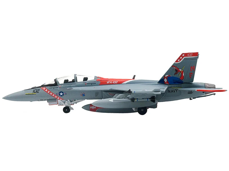 Boeing F/A-18F Super Hornet Fighter Aircraft "US Navy, VFA-102 Diamondbacks, 60th Anniversary Edition" (2015) 1/144 Diecast Model By JC Wings 4 Boeing F/A-18F Super Hornet Fighter Aircraft "US Navy, VFA-102 Diamondbacks, 60th Anniversary Edition" (2015) 1/144 Diecast Model By JC Wings - Image 2