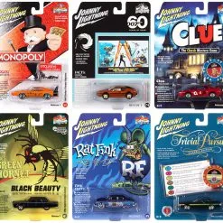 Pop Culture 2022 Set Of 6 Cars Release 1 1/64 Diecast Model Cars By Johnny Lightning