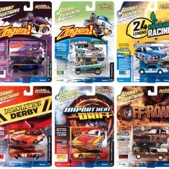 "Street Freaks" 2022 Set B Of 6 Cars Release 2 1/64 Diecast Model Cars By Johnny Lightning
