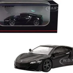 Honda NSX RHD (Right Hand Drive) Black 1/64 Diecast Model Car By Kyosho