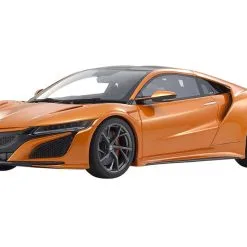 Closeout Items Sales 15 Honda NSX RHD (Right Hand Drive) Orange Metallic With Carbon Top 1/18 Model Car By Kyosho