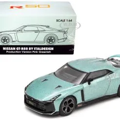 Nissan GT-R50 By Italdesign Pink Greenish 1/64 Diecast Model Car By Era Car