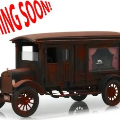 1921 Ford Model T Ornate Carved Hearse Unrestored Barn Find With Black Coffin Precision Collection 1/18 Diecast Model Car By Greenlight