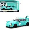 RWB Backdate #51 Turquoise Blue "RAUH-Welt BEGRIFF" 1/43 Diecast Model Car By Tarmac Works -Closeout Items Sales T43 018 BL51 WM 45434.1636699447.800.600