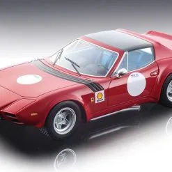 Ferrari 365 GTB/4 Michelotti "Shell" Press Version Red With Black Roof 1975 Team NART Mythos Series Limited Edition To 150 Pieces Worldwide 1/18 Model Car By Tecnomodel