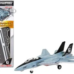 Grumman F-14 Tomcat Fighter Aircraft "VF-14 Tophatters" And Section F Of USS Enterprise (CVN-65) Aircraft Carrier Display Deck "Legendary F-14 Tomcat" Series 1/200 Diecast Model By Forces Of Valor