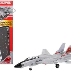 Grumman F-14A Tomcat Fighter Aircraft "VF-31 Tomcatters" And Section L Of USS Enterprise (CVN-65) Aircraft Carrier Display Deck "Legendary F-14 Tomcat" Series 1/200 Diecast Model By Forces Of Valor